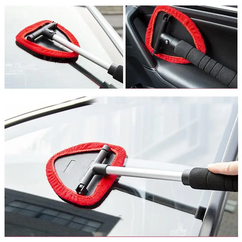 

Car Windshield Brush Glass Window Home Brush Triangle Telescopic Windshield Wiper Window Cleaning Tool Retractable