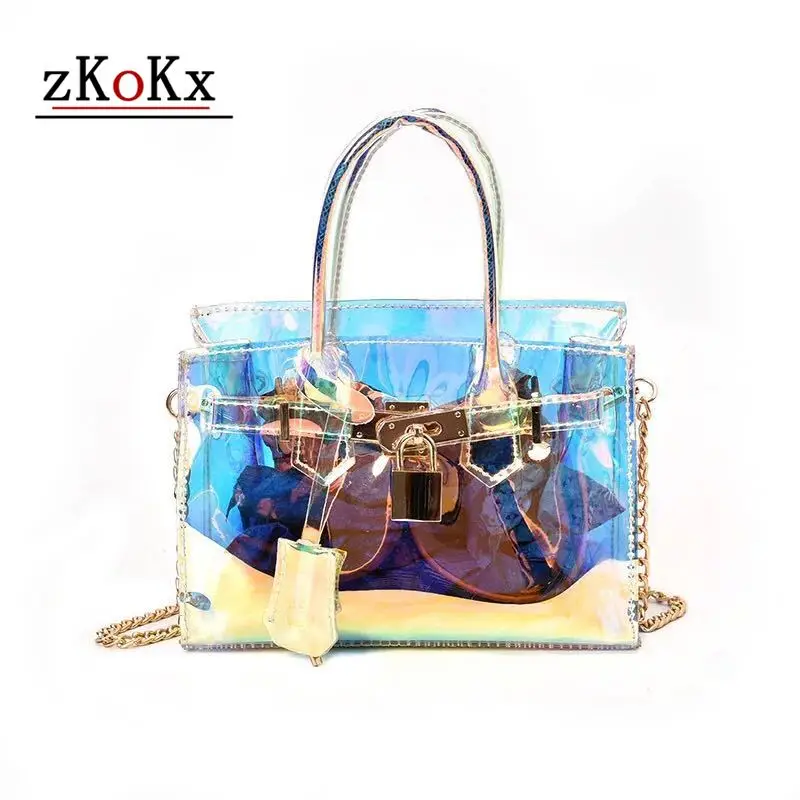 Sac основной Femme прозрачная сумка из ПВХ Мини через плечо для женщин 2019 клатч