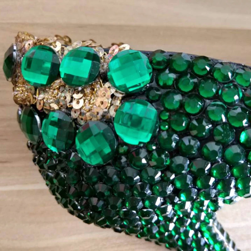 Зеленая женская свадебная обувь Туфли-лодочки на высоких каблуках 12 см