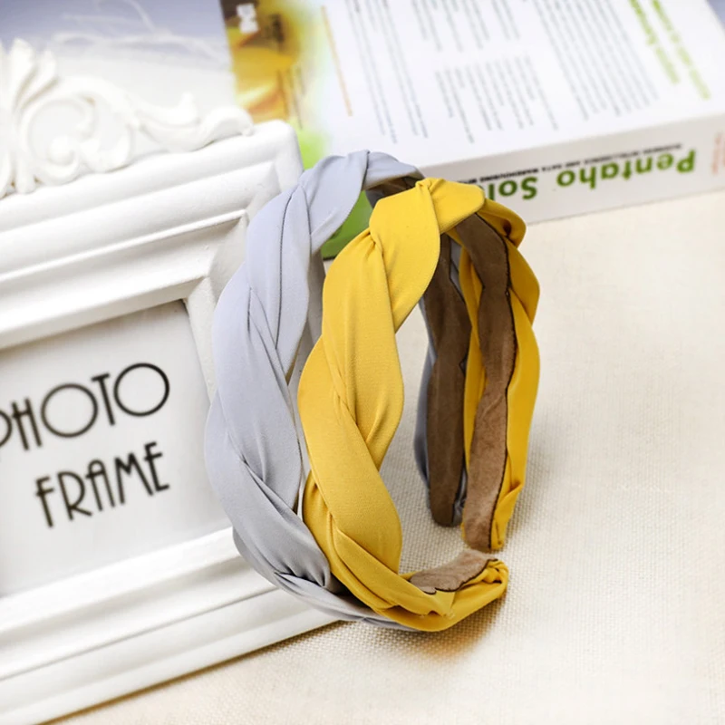 Женские Твист повязка для макияжа ободок волос аксессуары девочек Симпатичные