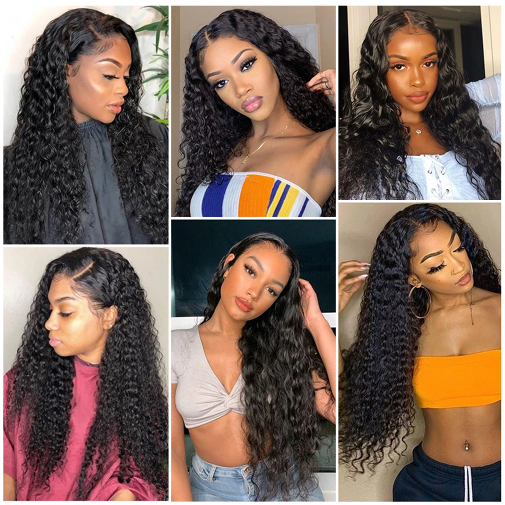 

Shireen Water Wave Bundles With Closure Brazilian Hair Weave 3 Bundles With Lace Closure Remy Deep Curly Human Hair Extensions