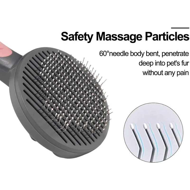 Benepaw Self Cleaning Slicker Dog Brush Efficient Short And Long Haired Pet Comb Loose Fur Dirt Ergonomic Handle Shedding Tool | Дом и сад