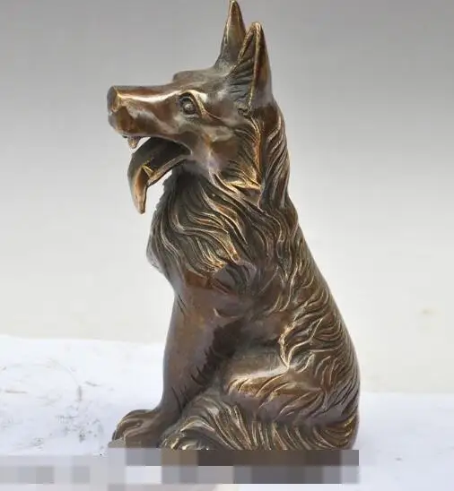 S5546 9 &quotКитайский Бронзовый животное год зодиакальный фэншуй Богатство волк