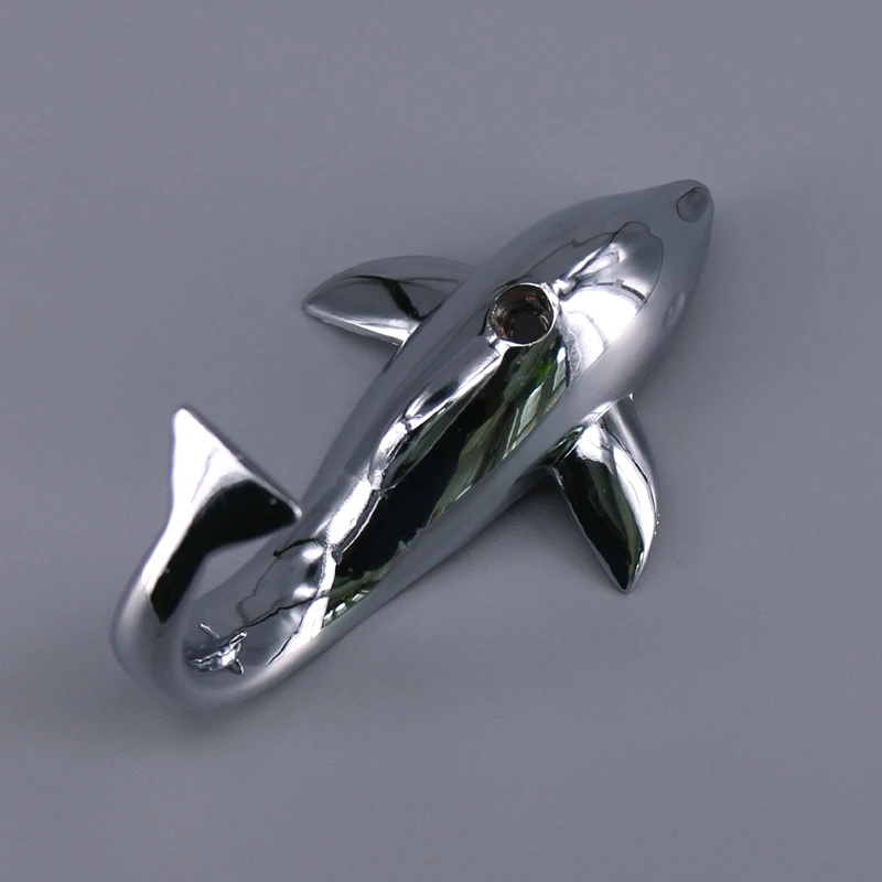 1x Забавный дизайн Серебряный Хром сплав Дельфин висящий крючок полотенце шляпа