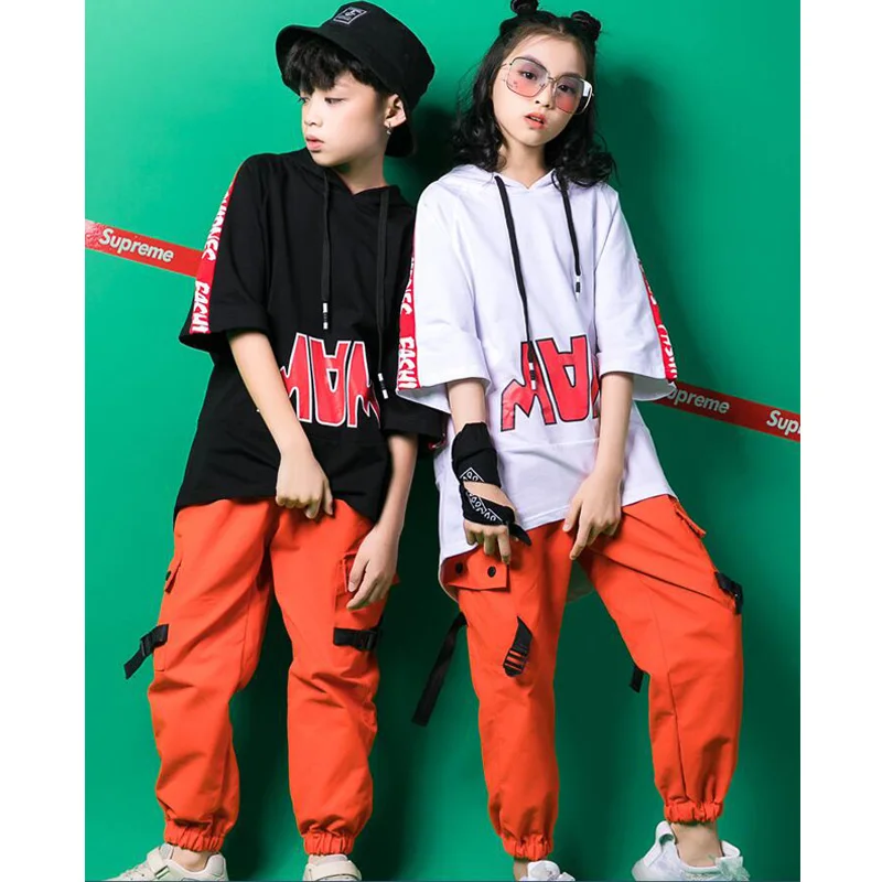 

Kids Hip Hop Clothing Casual Shirt Hoodie Top Sweatpants for Girls Boy Jazz Dance Costume Ballroom Dancing Clothes