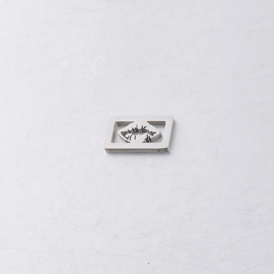 lips steel Fnixtar Прямоугольник Дерево собака Лапа угол подвески-соединители для DIY плетение браслет Изготовление нержавеющая сталь Зеркальная полировка 20 шт./лот - Окраска металла: lips steel