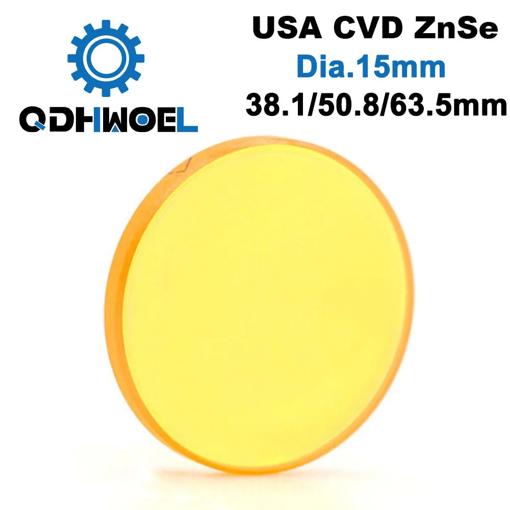 Лазерный фокус США CVD ZnSe диаметр объектива 15 FL 38 1 50 8 63 5 мм для Co2 лазерной