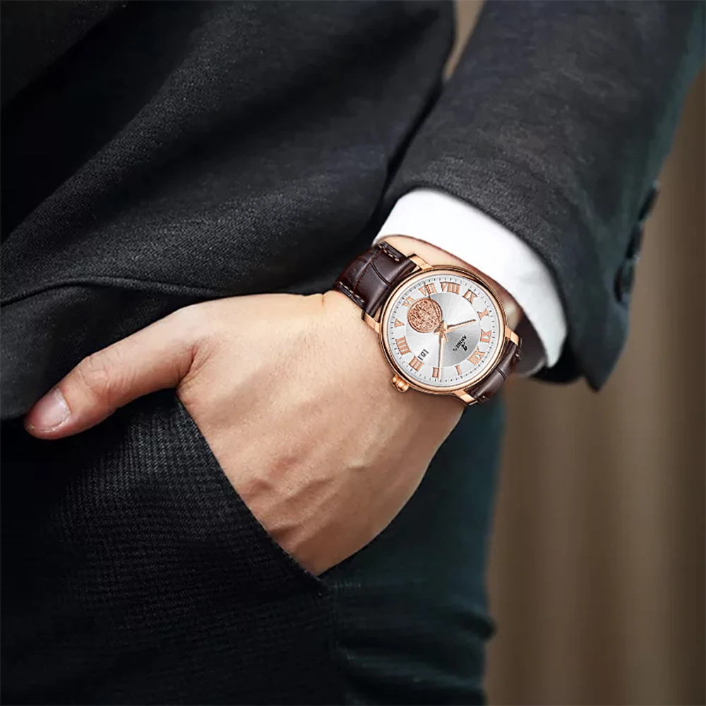 

Dress Watch Men Swiss PT5000 Automatic Mechanical Wristwatch Business Self Winding 316L Stainless Steel Sapphire Crystal Clocks