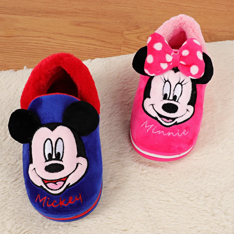 Детская Хлопковая обувь Disney новинка 2019 зимняя теплая для мальчиков домашние