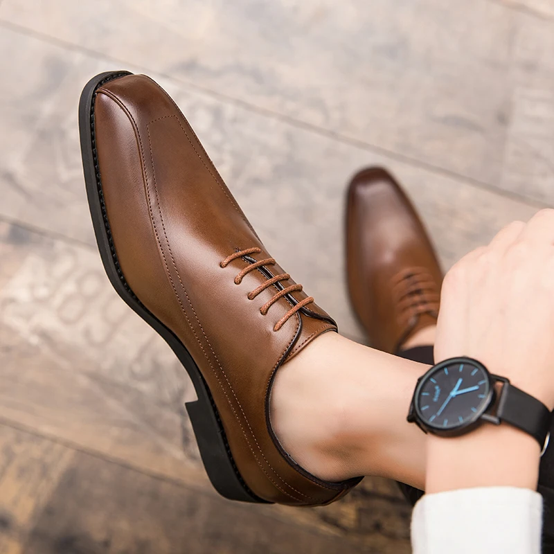 Мужская повседневная обувь наивысшего качества Новинка 2021 года Деловые туфли