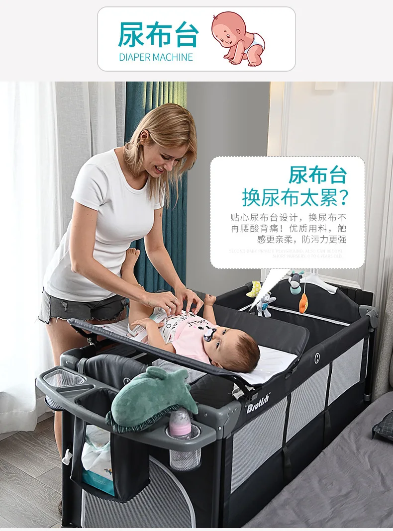 Европейская кроватка Портативная Складная NewbornBaby кровать многофункциональная детская игровая кровать новая детская дорожная кровать Новое поступление Колыбель