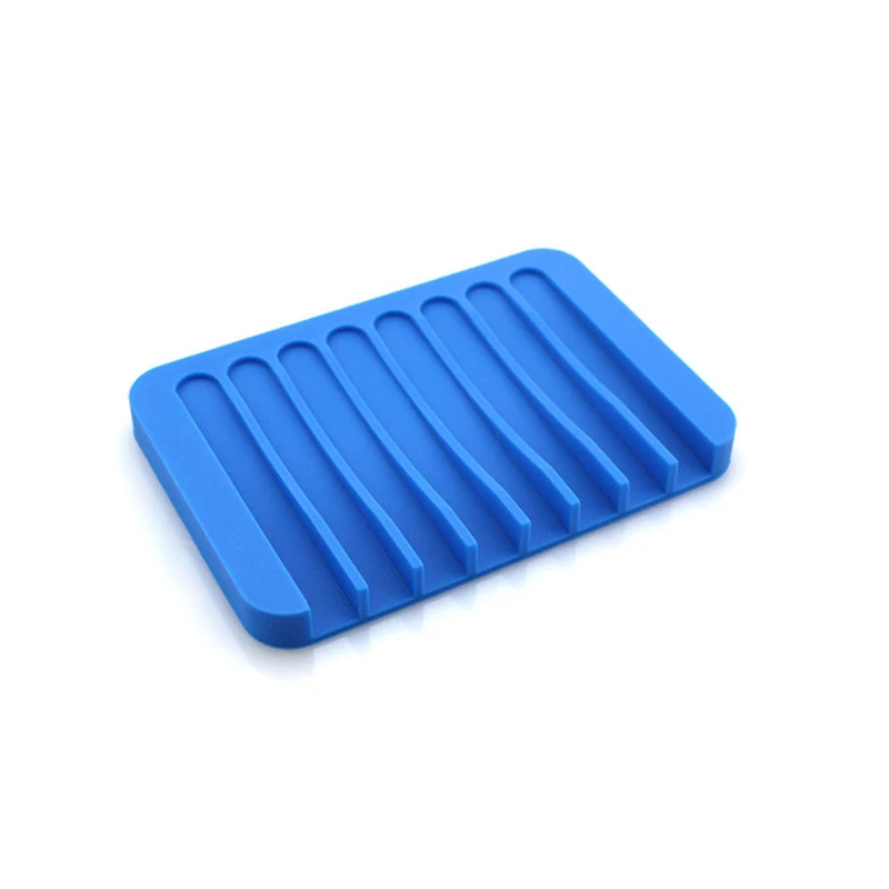 

Hot sale Reusable Eco-friendly Silicone Bathroom Soap Dish Plate Holder Tray Storage Case dropshipping