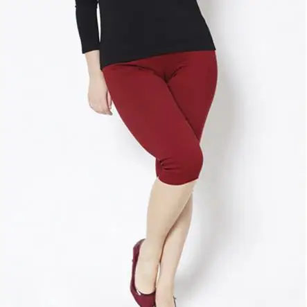 Капри женские брюки 2020 эластичные с высокой талией укороченные размера плюс 4XL