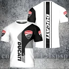 Новинка лета 2021, Мужская футболка Ducati в стиле оверсайз, футболка в стиле Харадзюку, мужская одежда с короткими рукавами и 3d-рисунком из аниме