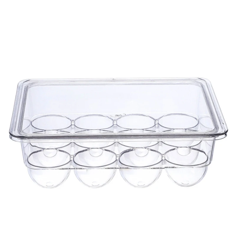 

12 Eggs Tray Thicken Transparent Plastic Eggs Storage Container Egg Holder for Home Kitchen Refrigerator Egg Crisper