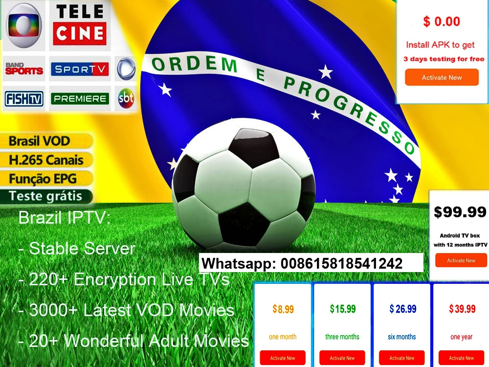B TV Бразилия android tv box бразильские IP ТВ каналы для шифрования каналов лучше чем H со