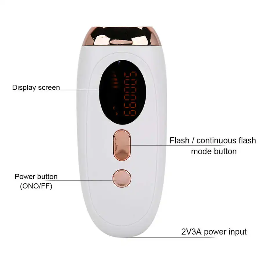 

5 Gears Adjustable Hair Removal Machine 990000 Flash IPL Permanent Painless Depilatory Tool US Plug 110-240V