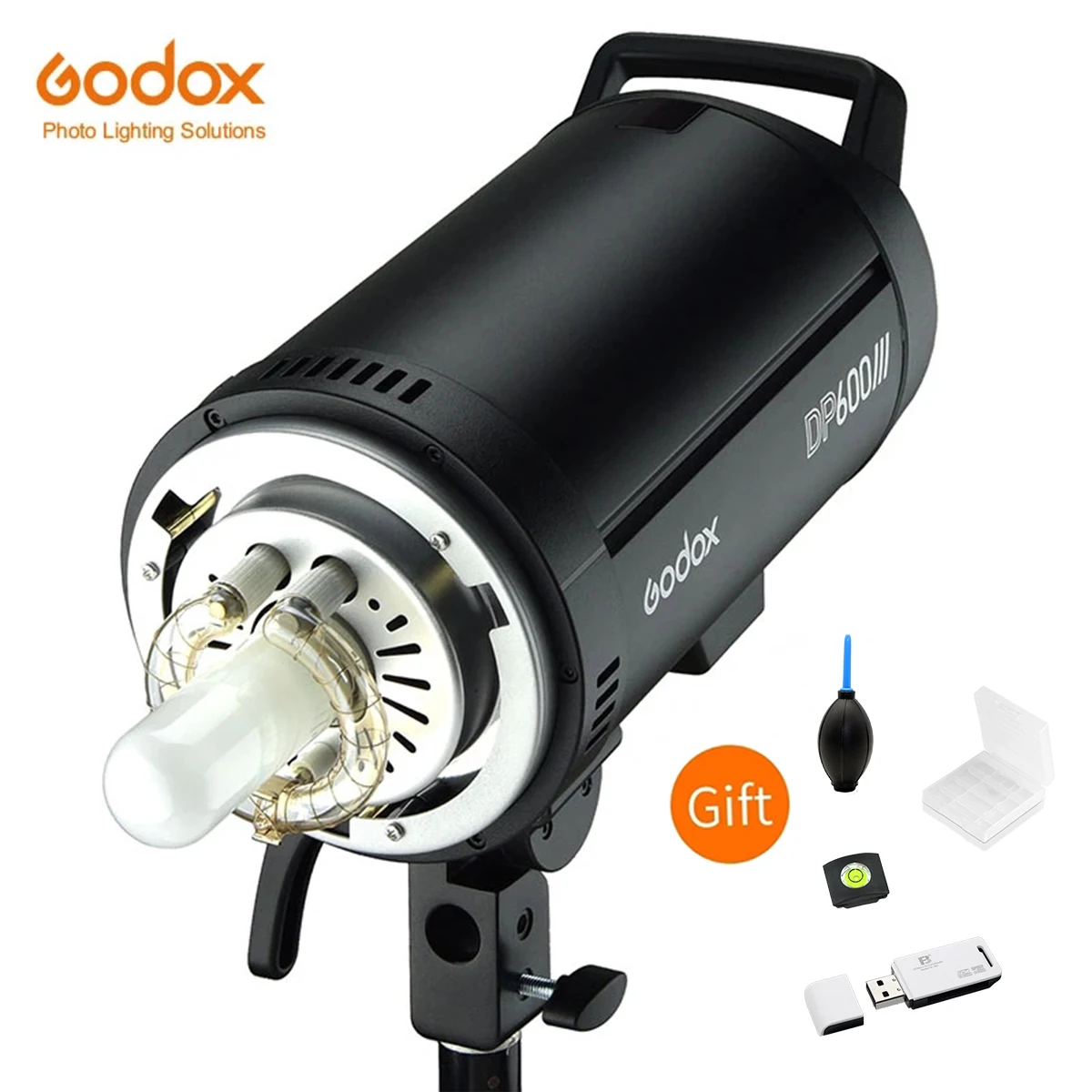 

Godox DP600III 600W GN80 2,4G встроенная X СИСТЕМА стробоскопической вспышки для фотосъемки фонарик