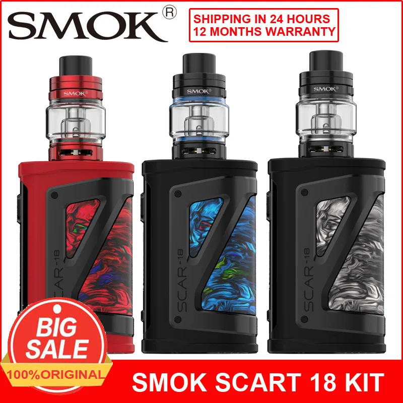 SMOK оригинальная электронная сигарета SCAR-18 230 Вт бокс мод для вейпа с TFV9 tank и V9