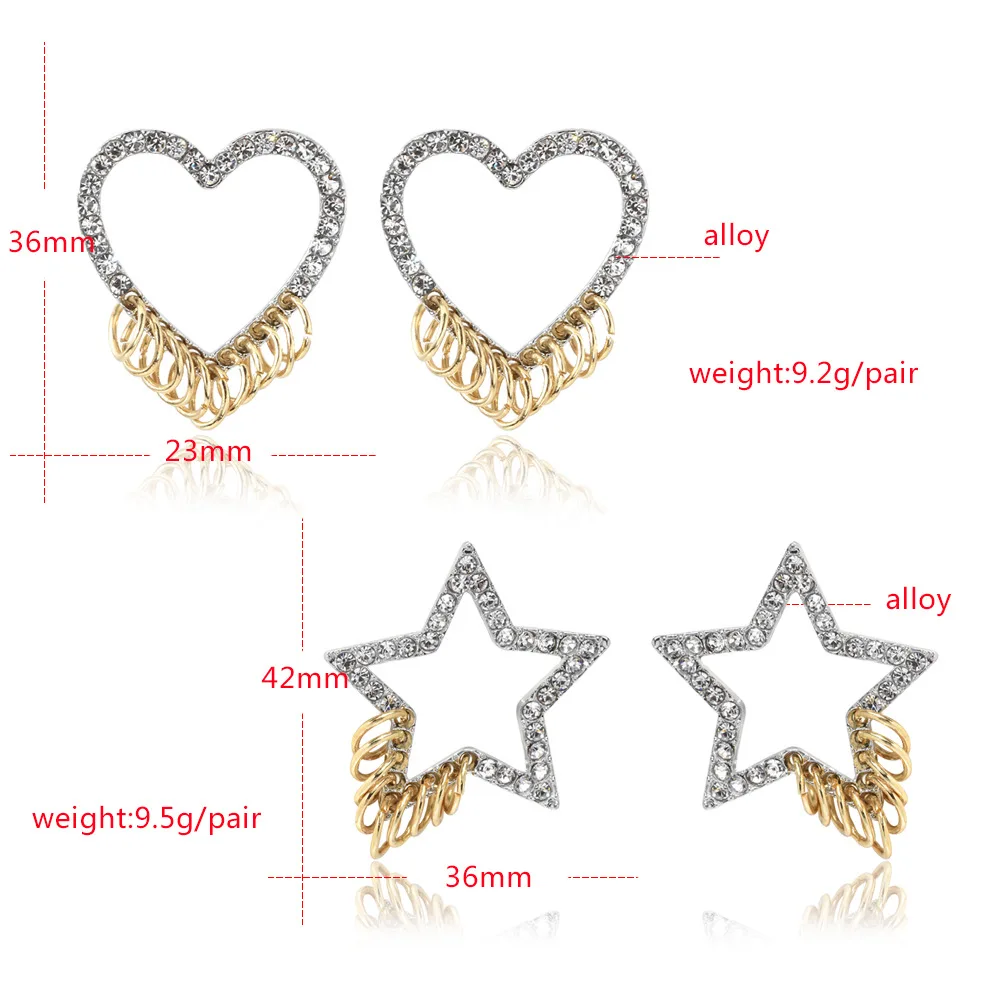 

Korean Earrings Heart Bling Zircon Stone Stud Earrings Small Circles Charms Earrings for Women Fashion Jewelry 2020 New Gifts