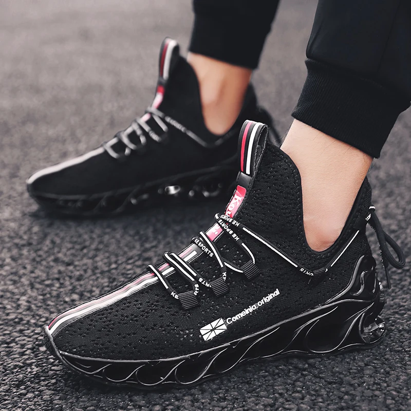 Новая дизайнерская обувь лезвие амортизирующие кроссовки для Для мужчин дышащие