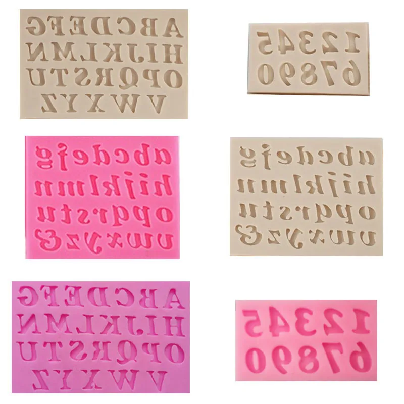 3 шт. силиконовая Цифровая форма для вырезания букв помадки конфет ремесла кексов