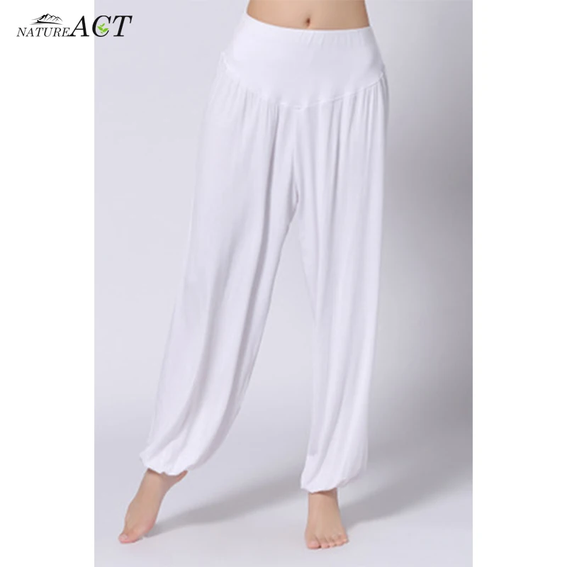 Большие размеры Женские Модальные штаны-фонарики штаны для йоги дышащие мягкие