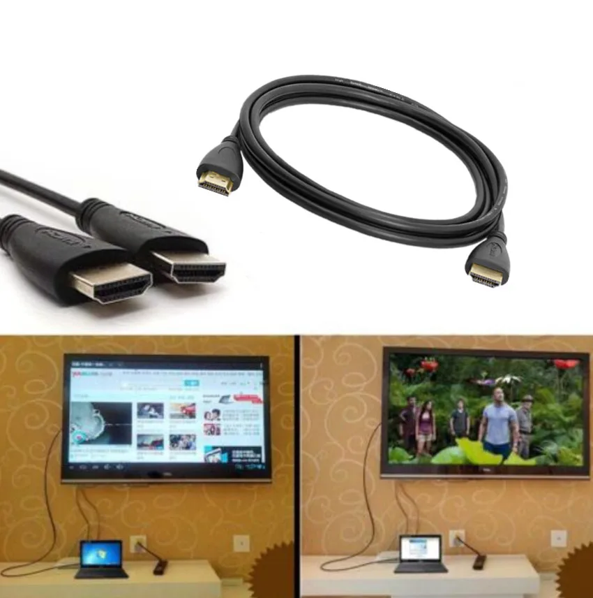 HD 3D Шнур HDMI V1.4 AV кабель для BLURAY DVD PS3 XBOX LCD HDTV 1 5 м Штекерный шнур провод линия