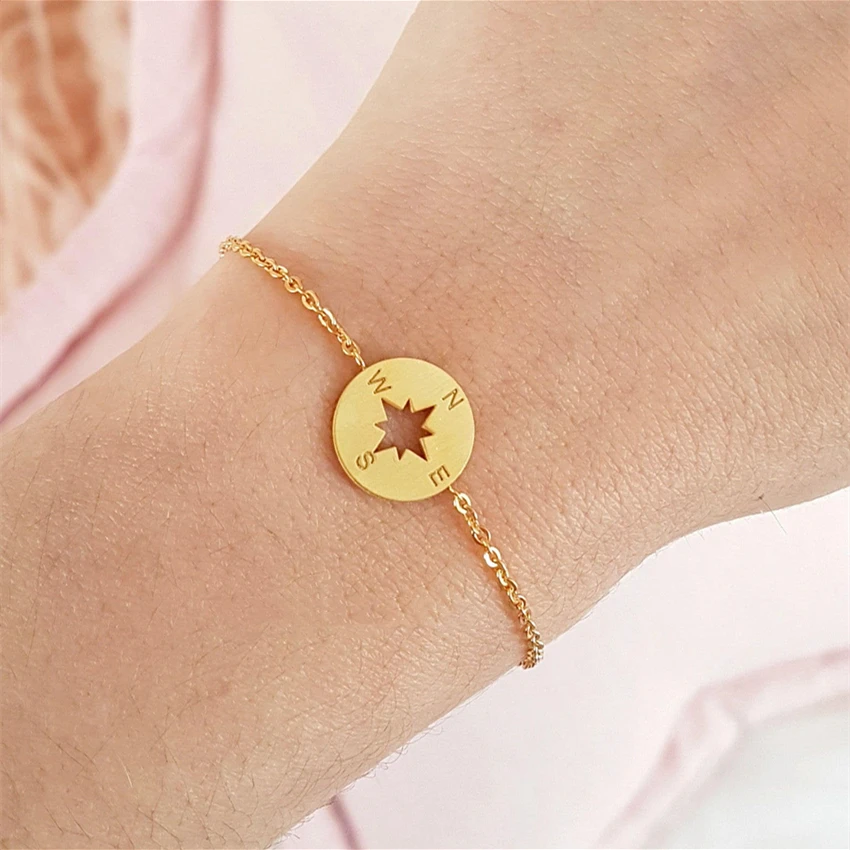 Женские и мужские браслеты Geeks Journey Compass минималистичный Круглый браслет из