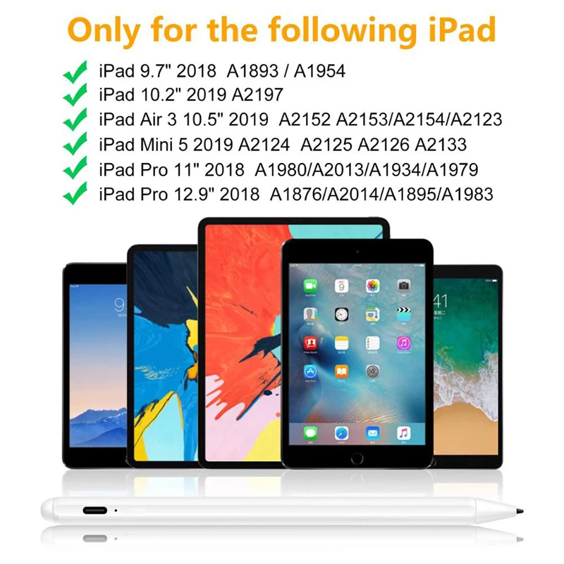 Для iPad карандаш с активным стилусом для Apple Pencil 2 1 Pro 11 12 9 2020 2018 2019 Air 3 Mini 5|Стилусы