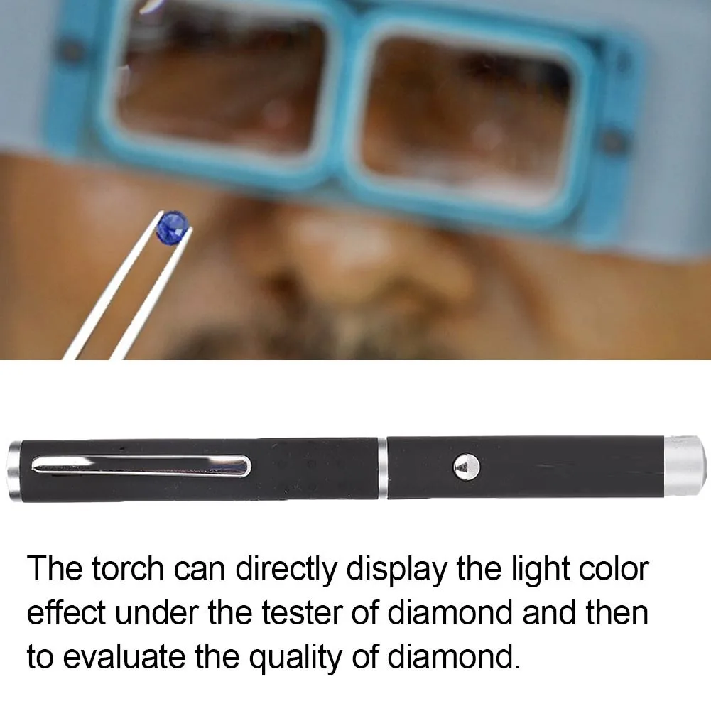 1 шт. Алмазный тестер Ручной Электрический фонарь ручка световым индикатором