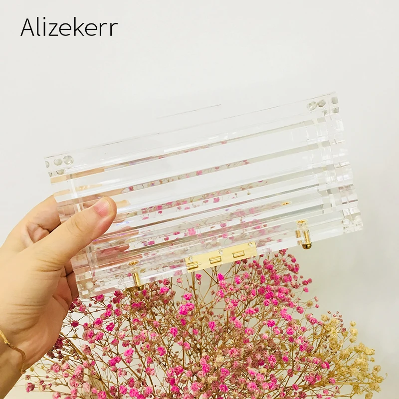 Прозрачная акриловая коробка вечерние сумки женские роскошные винтажные