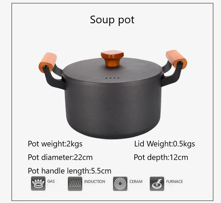 для кухни Высококачественная кухонная посуда набор кастрюль кастрюля без ручки