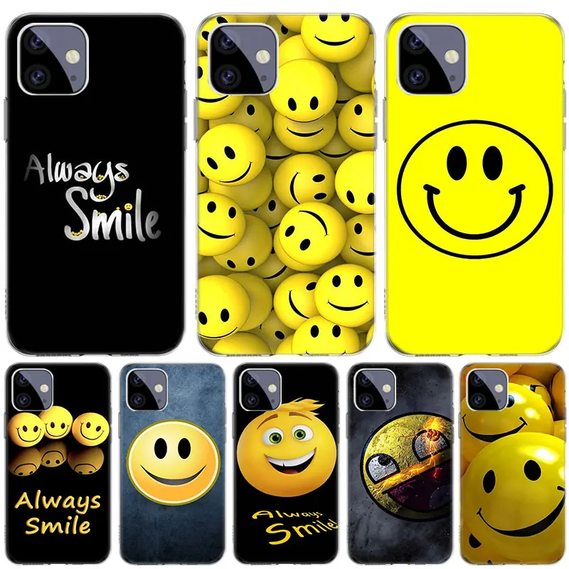 

Always Smile And Say Case for Apple iPhone 13 12 11 Pro SE 2020 X XR XS Max 7 8 6 6S Plus 5 5S Silicone Phone Cover Coque
