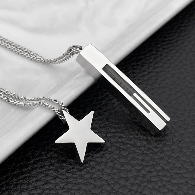 

Мужская цепочка из нержавеющей стали, ожерелье со звездой, кулон в стиле хип-хоп, подарочные аксессуары для мужчин