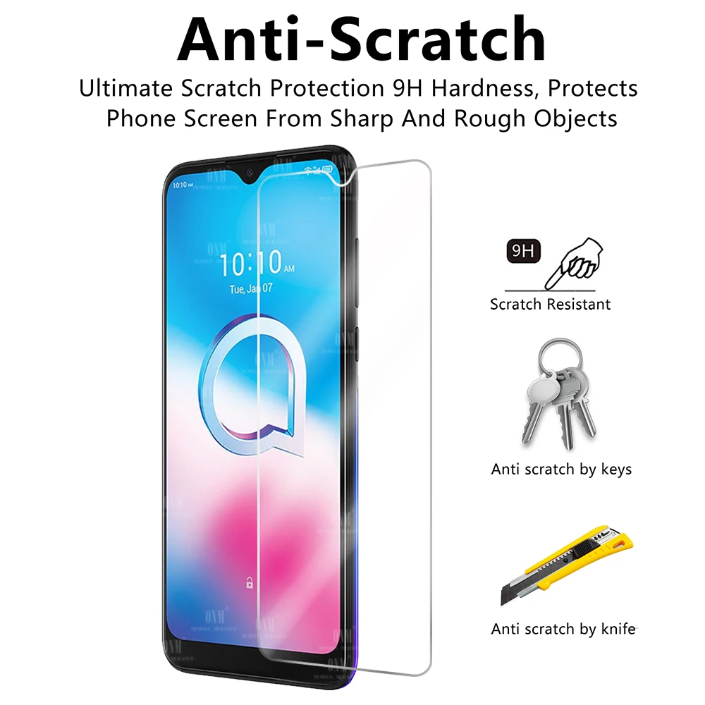 2 шт Alcatel 3L 2020 закаленное стекло для Защита экрана Защитная стеклянная пленка |