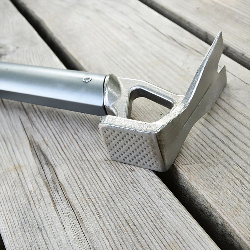 

Tent Hammer Lightweight Aluminum Handle Stainless Steel Hammer Outdoor Mountaineering Camping Tent Nail Puller