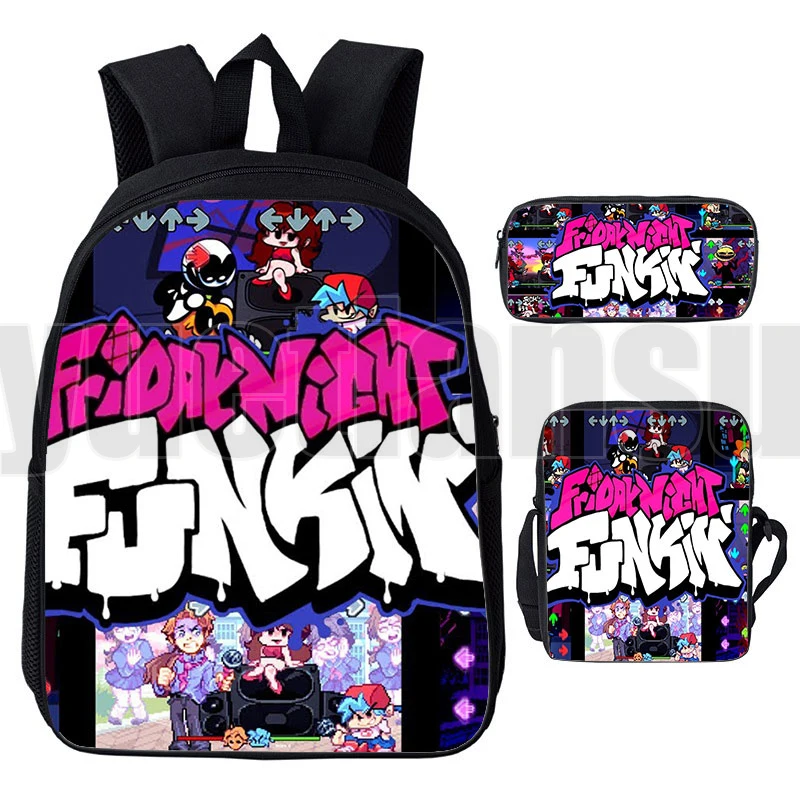 

Daily Pack Hot Game Friday Night Funkin Bag 3D Print Primary School Bag Anime Harajuku Teenager Laptop fnf Book Bag Backpack Men