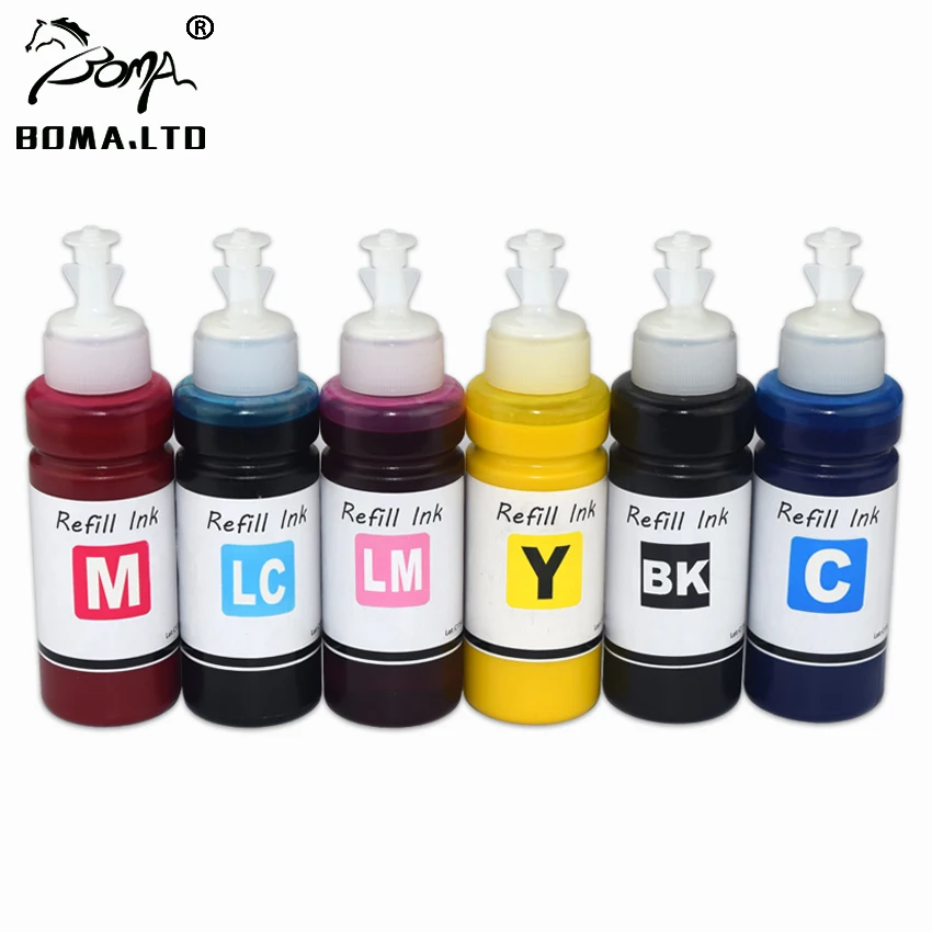 Pigmentada para Epson Cartucho de Tinta T0801 de Tinta da Impressora para Epson Tinta P50 Px650 Px660 Px700w Px710 T0791 6pcs 1390 1410 1500w