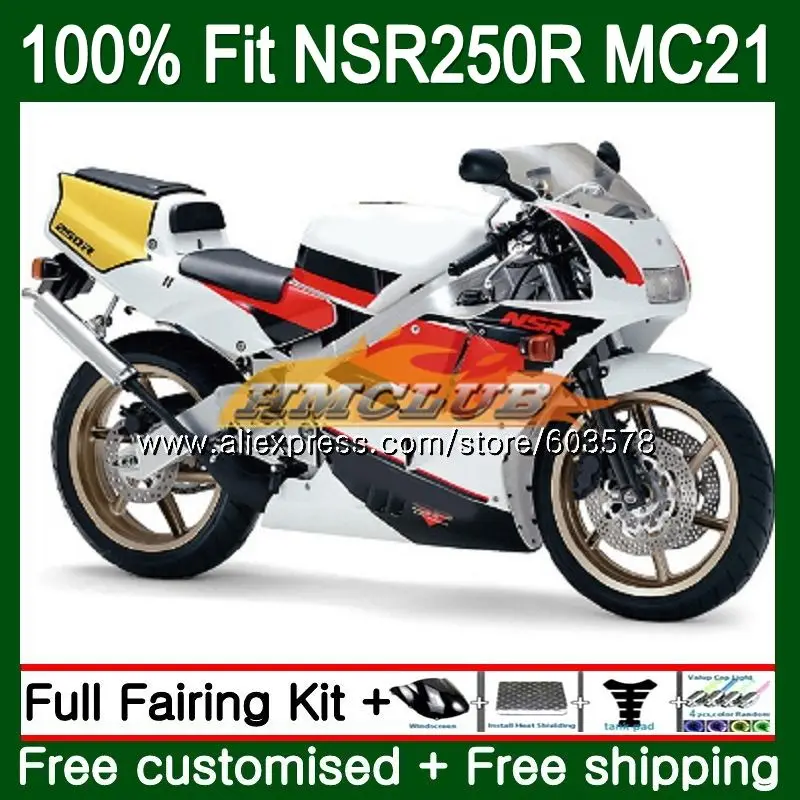 Литья под давлением для HONDA NSR250R MC21 PGM3 1990 1991 1992 1993 красный белый 101CL. 75 СМП 250 R NSR250 RR