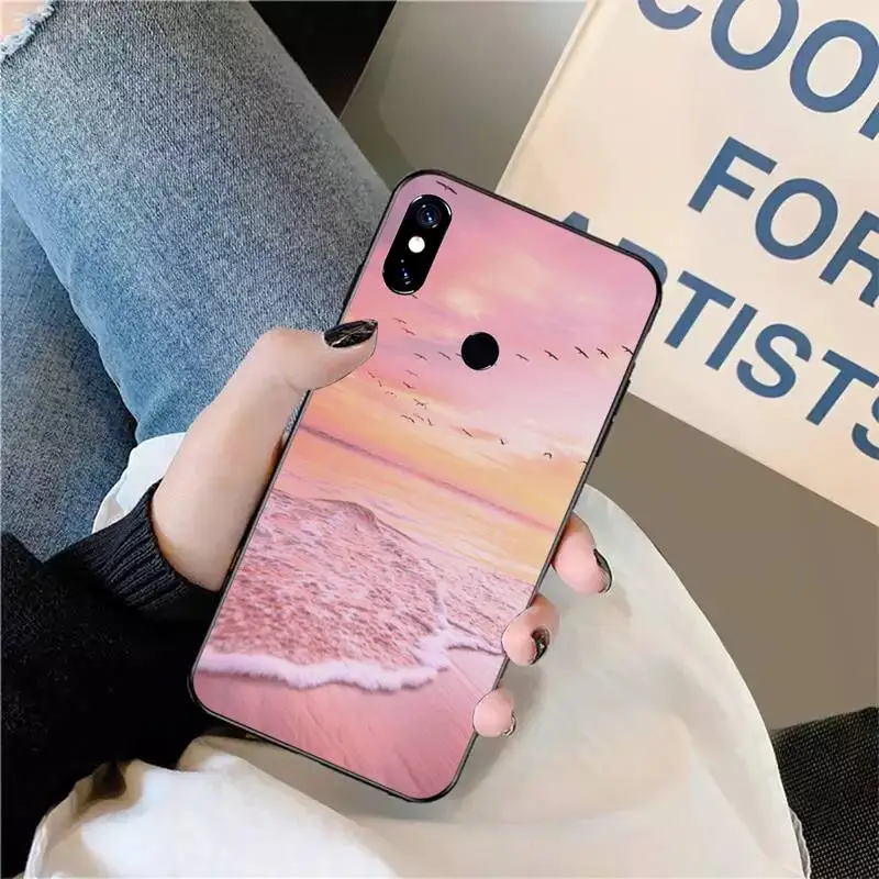 

Pink love clouds starry sky Phone Case For Xiaomi Redmi note 7 8 9 t max3 s 10 pro lite