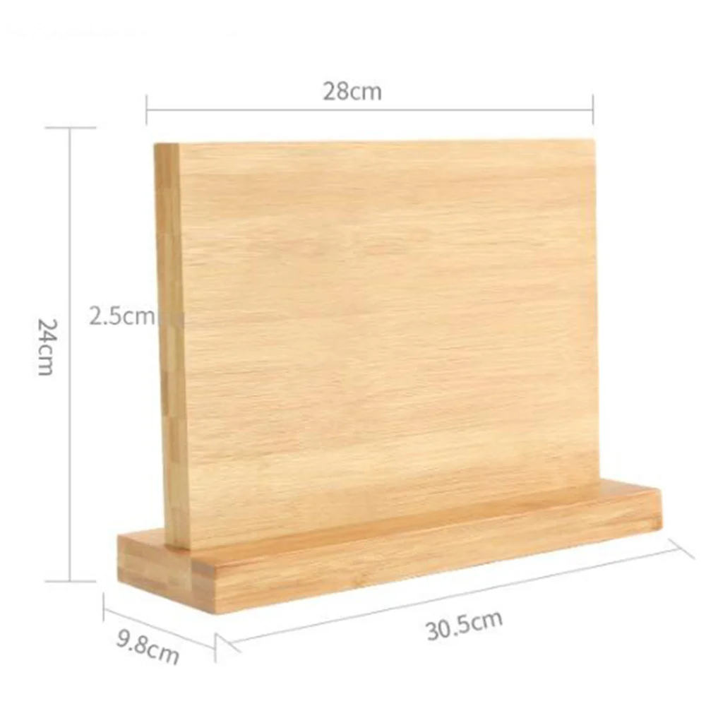

Double Side Magnetic Holder Wood Eco-friendly Bamboo Block Strong Magnet Kitchen Gadgets Storage Stand Rack
