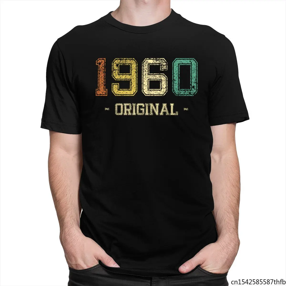 

Classic Vintage 1960 Shirt Men Short Sleeve Soft 60 Years Old T-shirt O-neck Print 60th Birthday Tshirt Gift Tee Tops