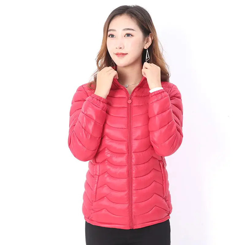 

Middle aged and old women's down cotton padded jacket autumn and winter women's short cotton padded jacket mother's light cotton