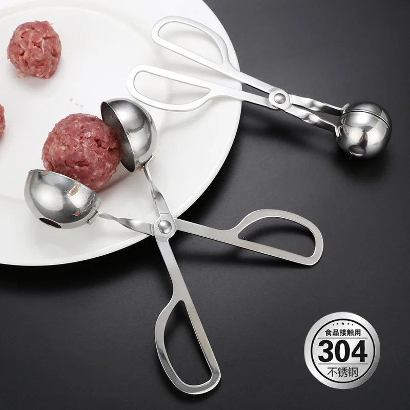 

Stainless Steel Meatball Maker Pressed Meatball Artifact Digging Fishball Spoon Meatball Maker Squeezing Meatball Digging Spoon