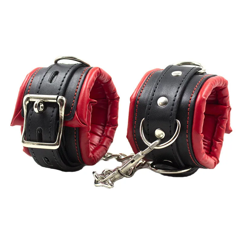 Наручники из искусственной кожи на запястье и лодыжки регулируемый плюшевый
