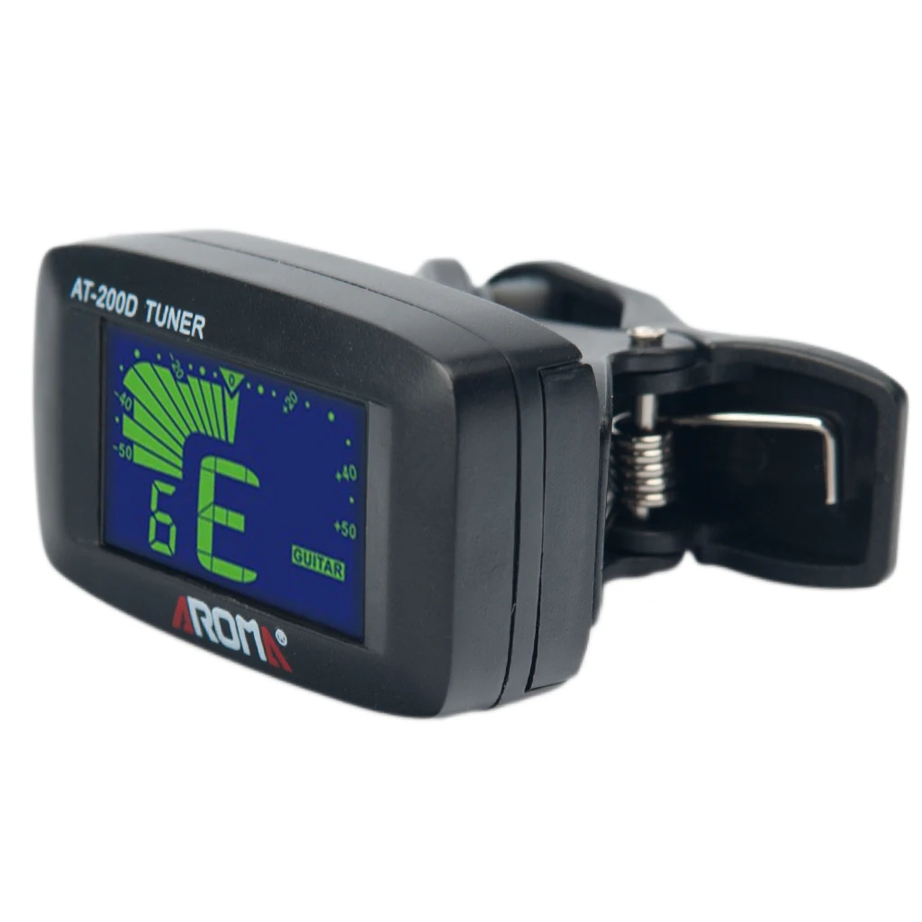 Портативный хроматический тюнер с клипсой для акустической/электрической