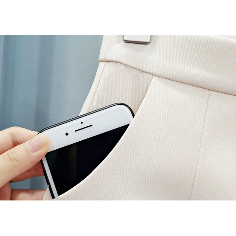 

Elegant Office Ladies Shorts S-2XL 2021 Summer New A-Line Casual Shorts Women Fashion High Waist Slim Wide Leg Suit Shorts Plus