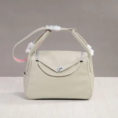 MZORANGE New classic genuine leather women handbags Fashion Lady shoulder bags nineteen color Casual Tote crossbody bag - Color: Pearly gray
