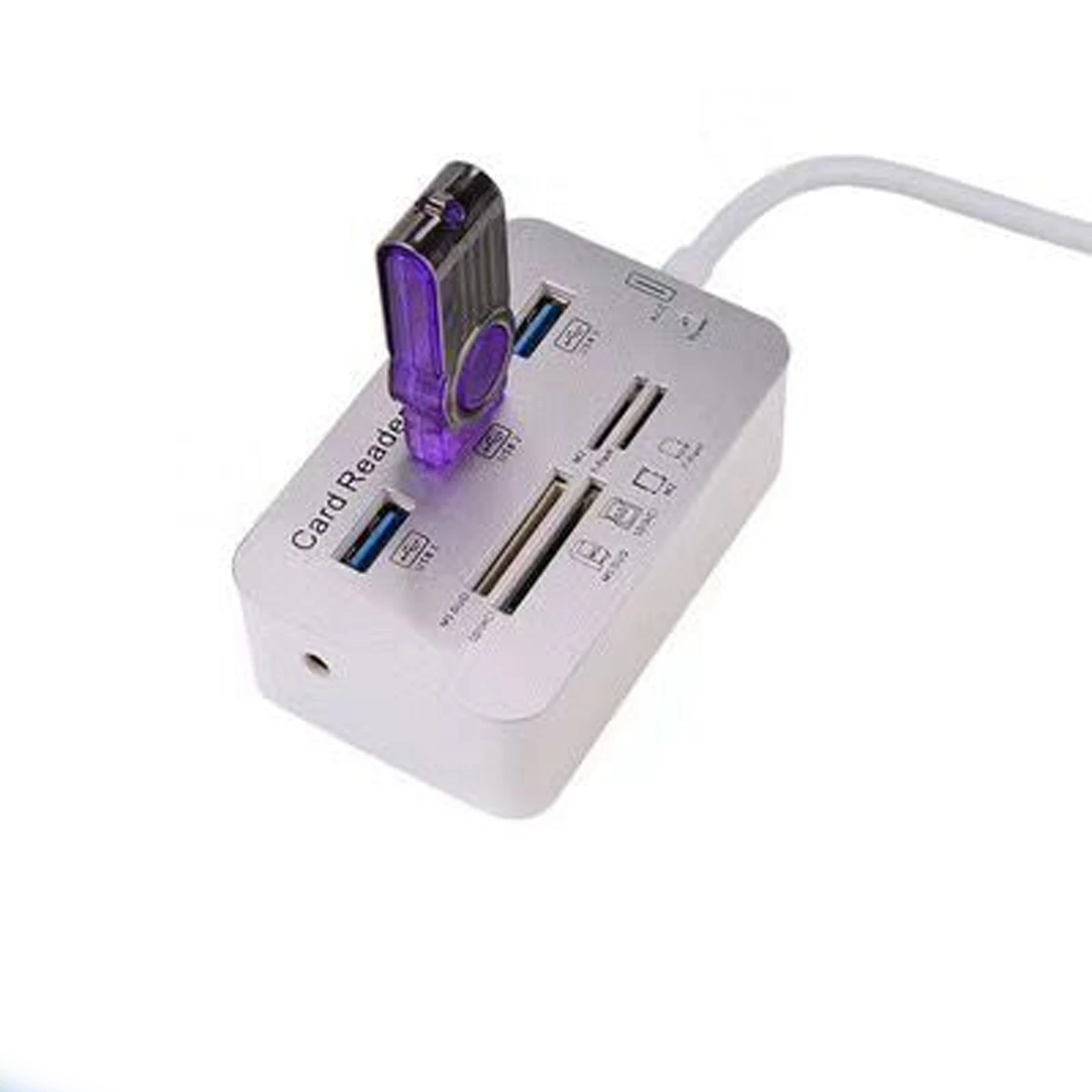 

5 V Portable USB2.0 Female New 7 in 1 OTG Adapter 8 PIN Lightning to 3x USB Port 2.0 HUB Host Sd Card Reader White